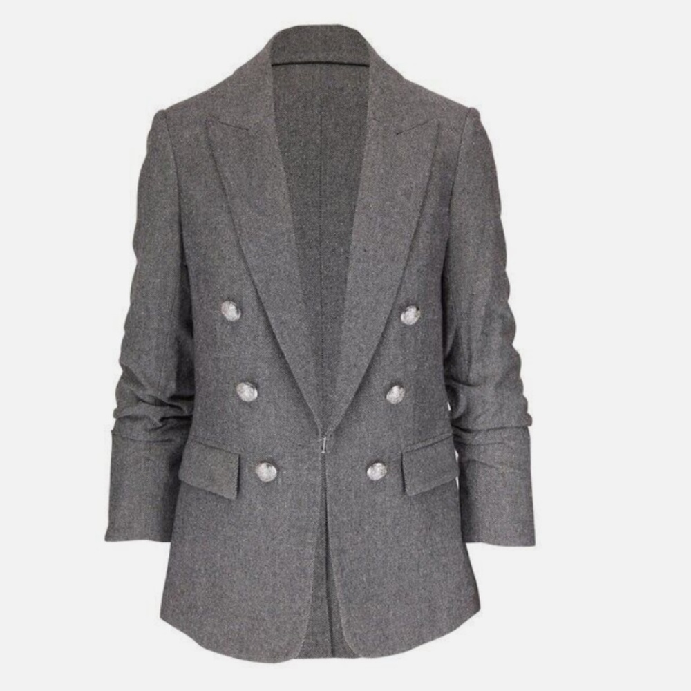 NWT Veronica Beard Beacon Gray Mélange Dickey Jacket Size 6 - Picture 2 of 12